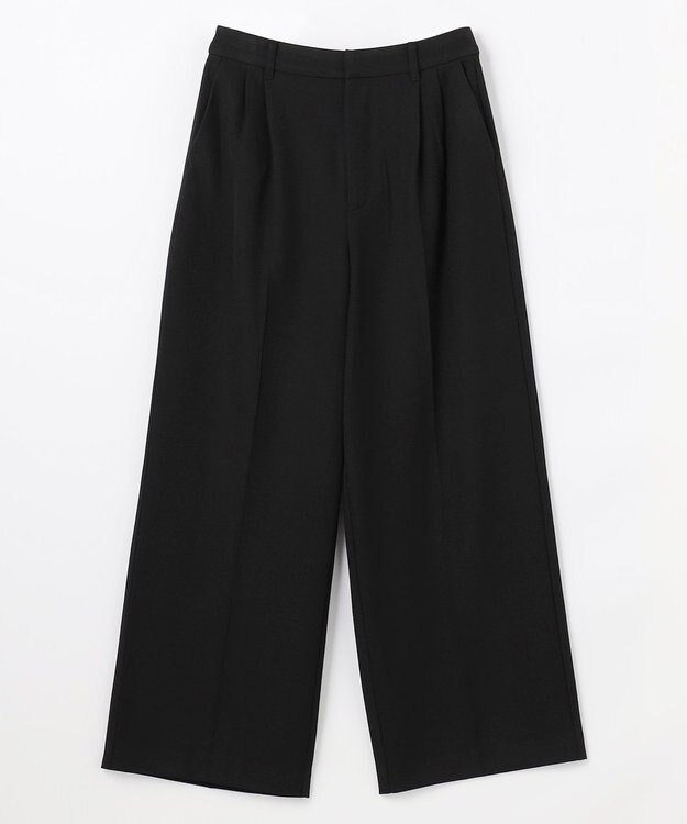 ANY 【LEE掲載/6サイズ展開/裏起毛/ウエストゴム】ウォームワイドパンツ ブラック