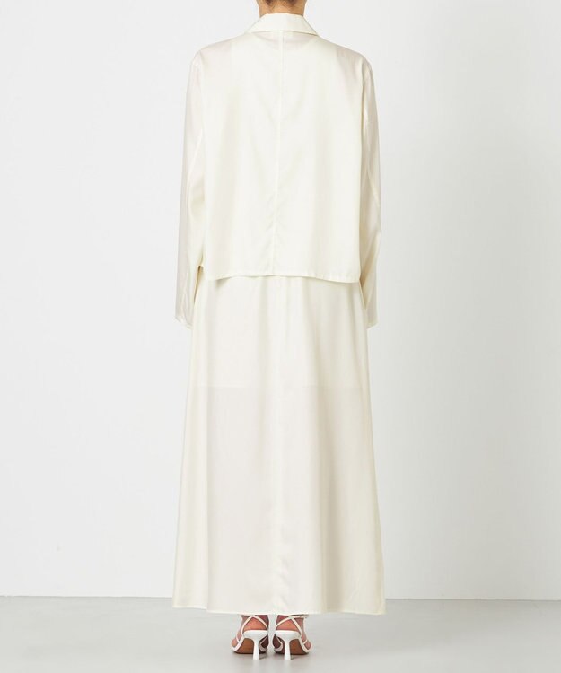 NAVE 【ReNAVE・セットアップ可/洗える/UVケア/接触冷感】フィブリルシャンブレー Aラインスカート アイボリー系