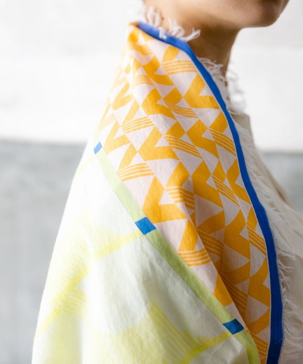 POLS コットン・キュプラ FUSAスカーフ オレンジ