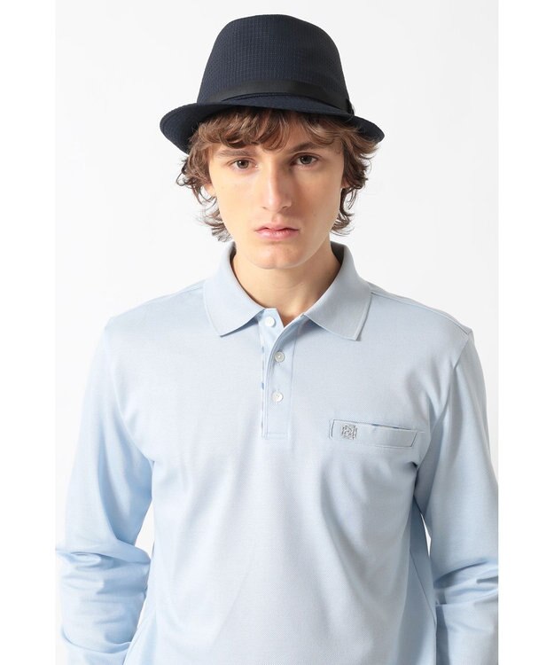 DAKS パッカブルシアサッカー マニッシュハット ネイビー