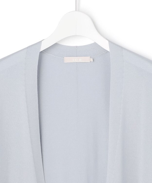 ICB L 【先行予約】 シンセティックハイゲージ ロングカーディガン サックスグレー