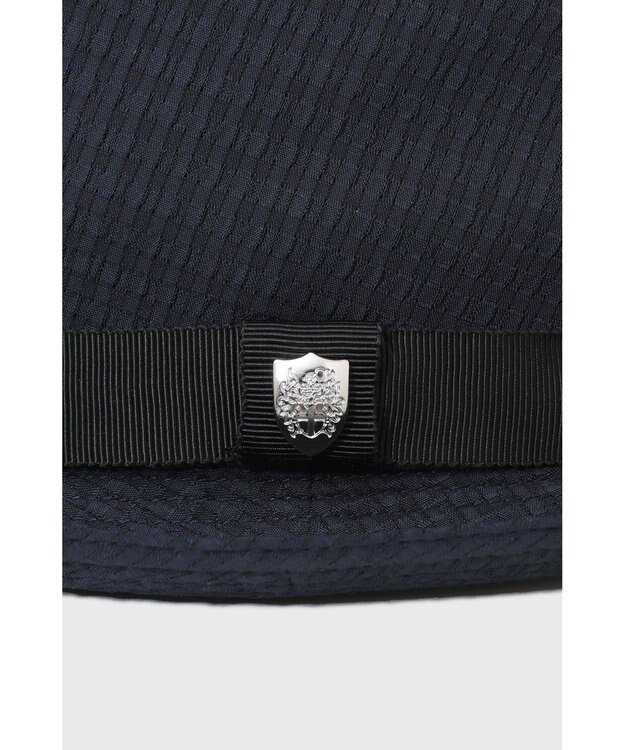 DAKS パッカブルシアサッカー マニッシュハット ネイビー