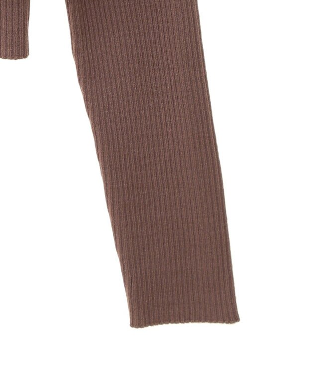 earth music&ecology ＳＥＴ２点リブニットインナー＋チュールプルオーバー Mocha