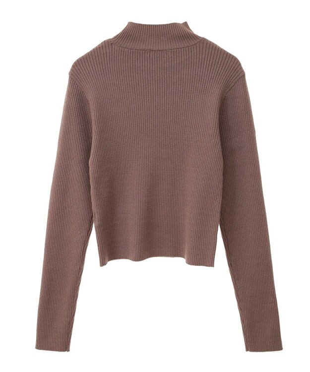 earth music&ecology ＳＥＴ２点リブニットインナー＋チュールプルオーバー Mocha