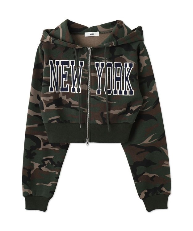 WEGO NEWYORK裏起毛ZIPパーカー 柄1