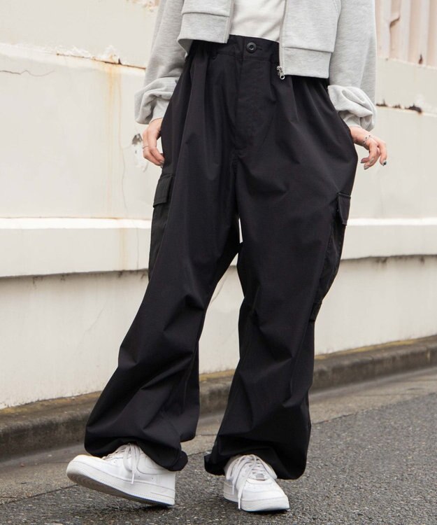 WEGO リップストップ　カーゴパンツ ブラック