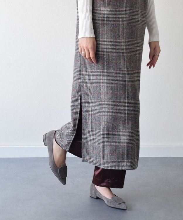 INTER-CHAUSSURES 【FABIO RUSCONI】ローヒールポインテッドトウパンプス グレースウェード