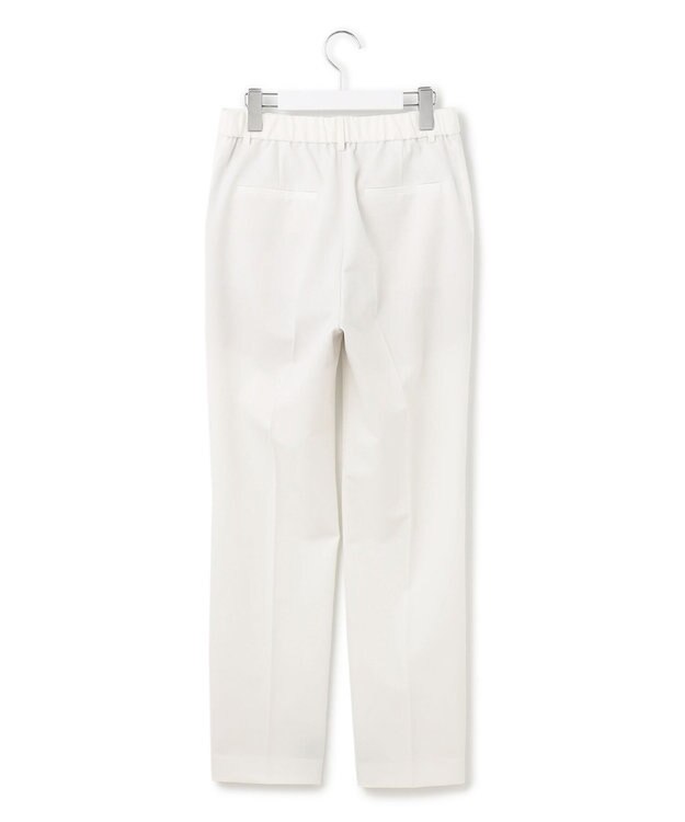 23区 【洗える】ストレッチツイル センタープレス パンツ ホワイト系