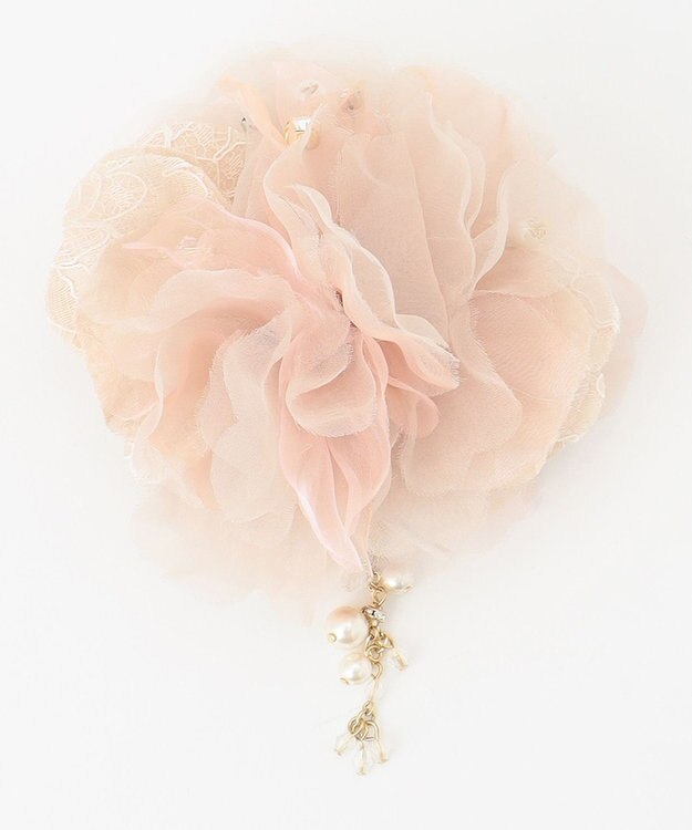 ANY SIS 【チャーム付き】レースミックス コサージュ ピンク