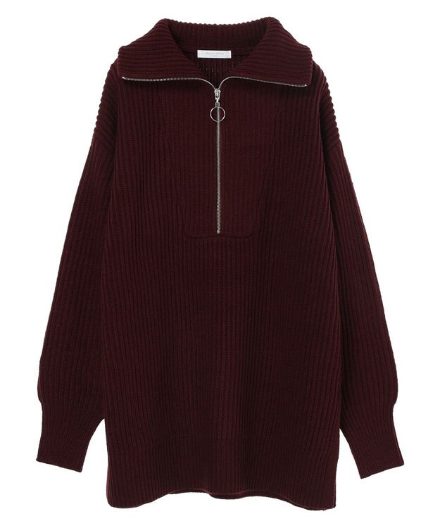 Green Parks Ｚｉｐ付きアゼニットチュニック Brown