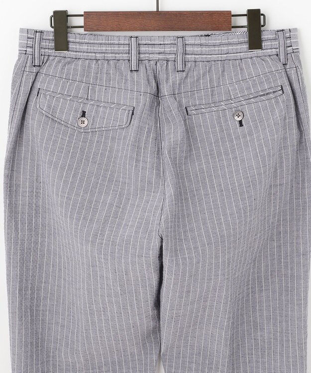 JOSEPH ABBOUD 【キングサイズ・オーガニックコットン】ドライサッカーストライプ　パンツ ブルー系2