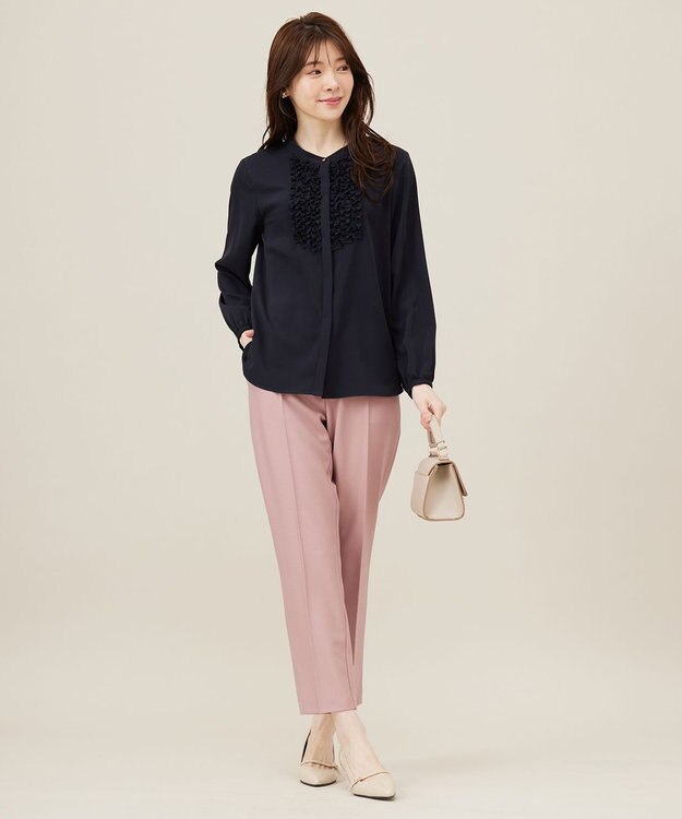 ANY SIS S 【洗える】褒めらレディテーパード パンツ ピンク