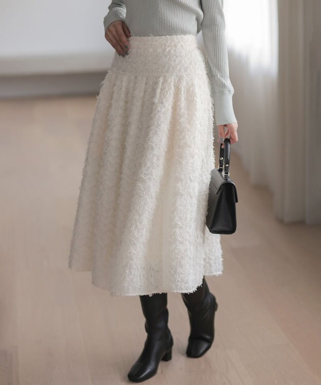 組曲 L ペタルチュール スカート アイボリー系