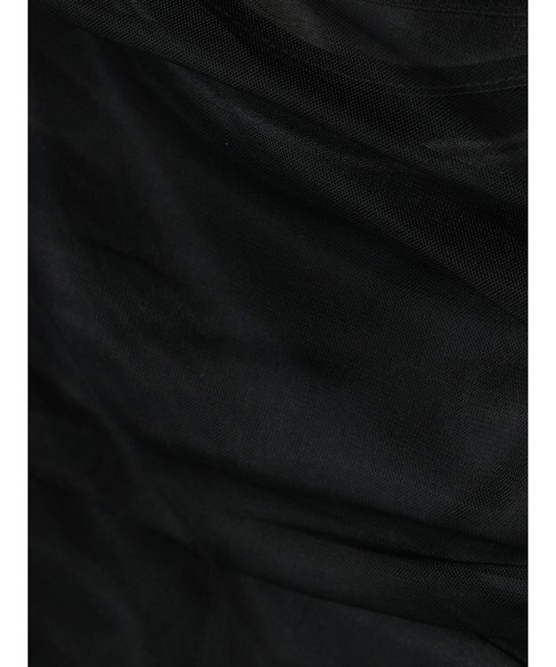 Green Parks ・ＥＬＥＮＣＡＲＥ　ＤＵＥ　チュールギャザーブラウス Black