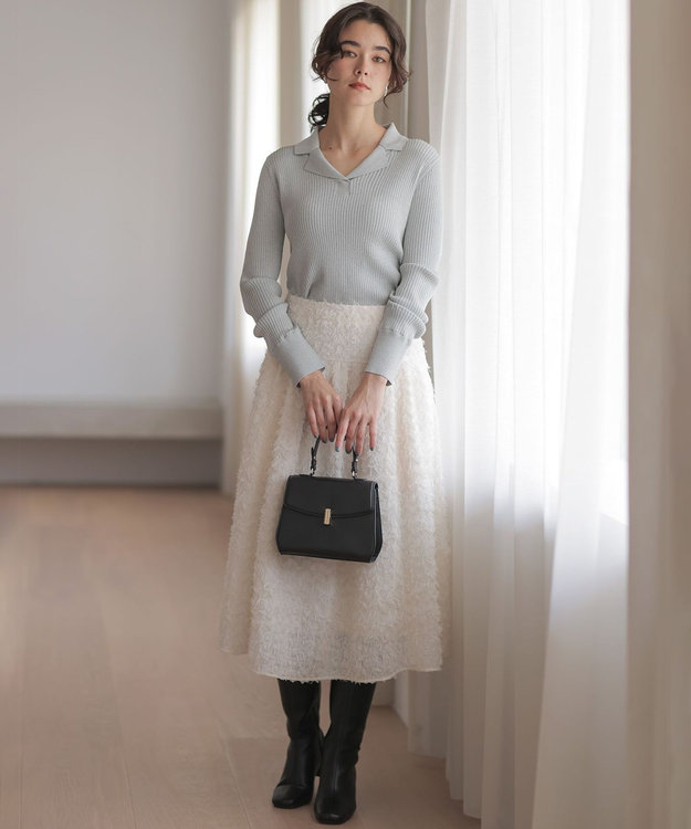 組曲 L ペタルチュール スカート アイボリー系