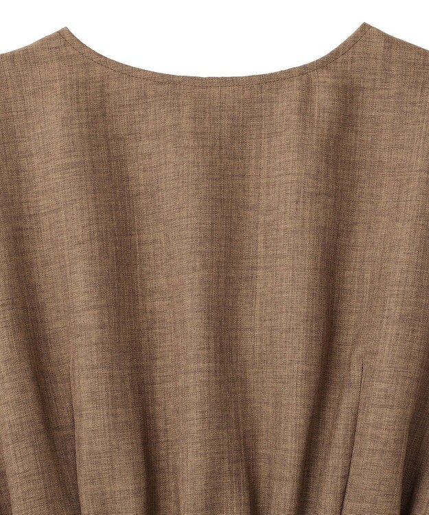 AMERICAN HOLIC 【イージーケア】リネンライクペプラムベスト Brown