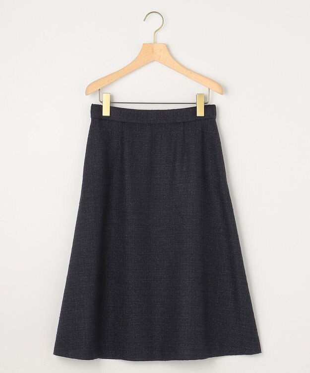 組曲 【KUMIKYOKU NAVY】ラメループモールツイード フレアスカート ネイビー系