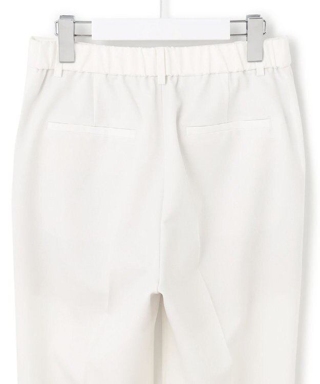 23区 L 【洗える】ストレッチツイル センタープレス パンツ ホワイト系