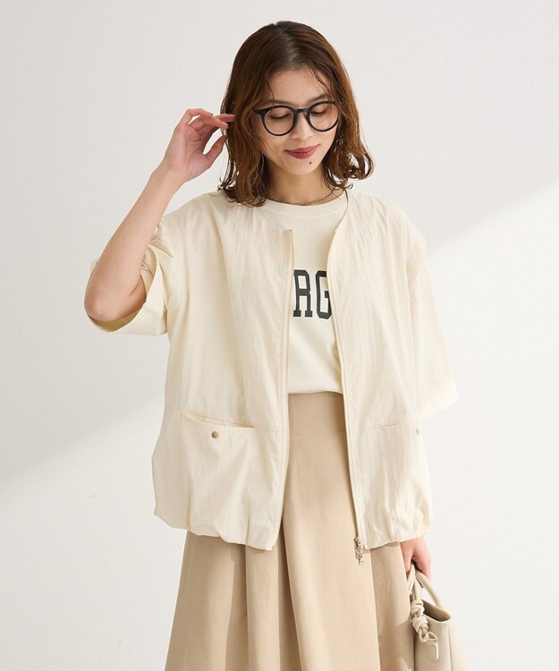 Green Parks ピグメントロゴＴシャツ Ecru