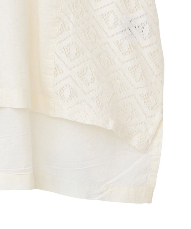 CRAFT STANDARD BOUTIQUE レースパッチワークシャツ Ivory