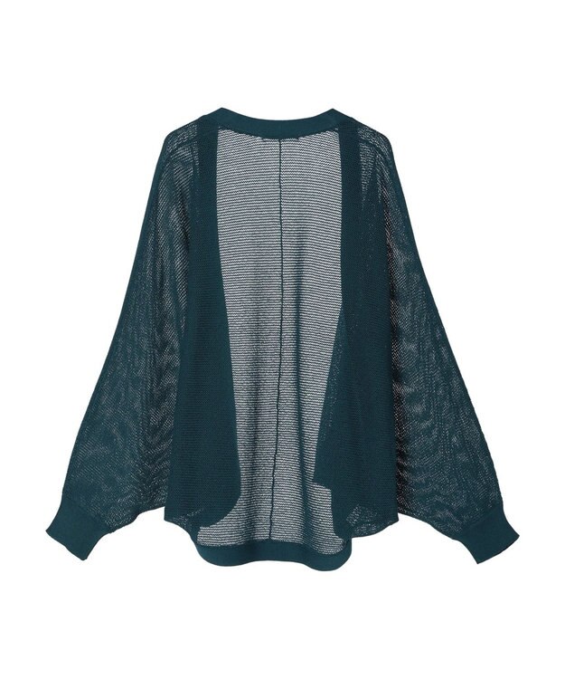 AMERICAN HOLIC ニュアンスメッシュニットカーディガン Charcoal Gray