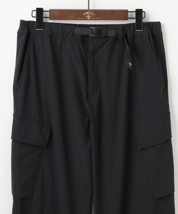 JOSEPH ABBOUD MOUNTAIN 【2wayストレッチ/軽量/ECO撥水】ナイロンリップ2wayストレッチ トレッキングカーゴパンツ ブラック系