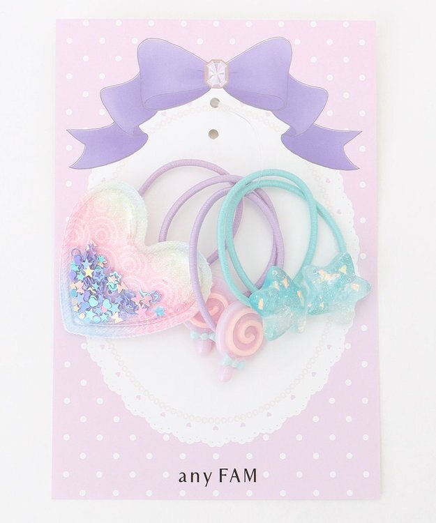 ANY KIDS 【WEB限定】ヘアゴム3SET（ユメカワ） ラベンダー