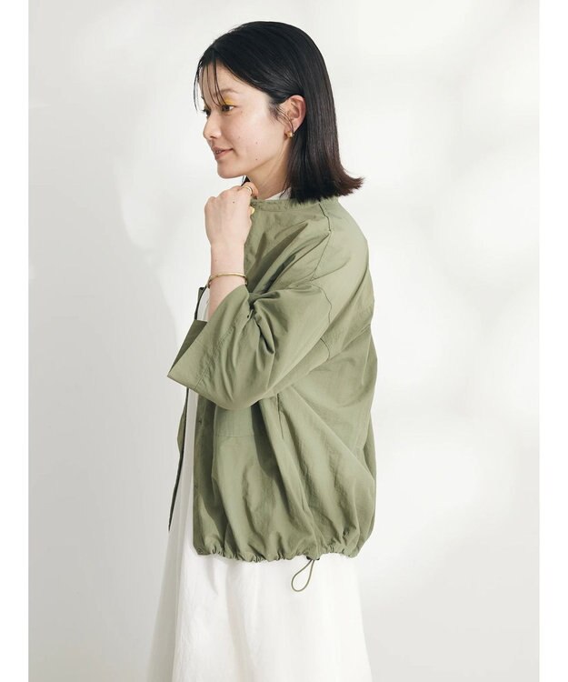 CRAFT STANDARD BOUTIQUE ＢＩＧポケットナイロンブラウス Khaki