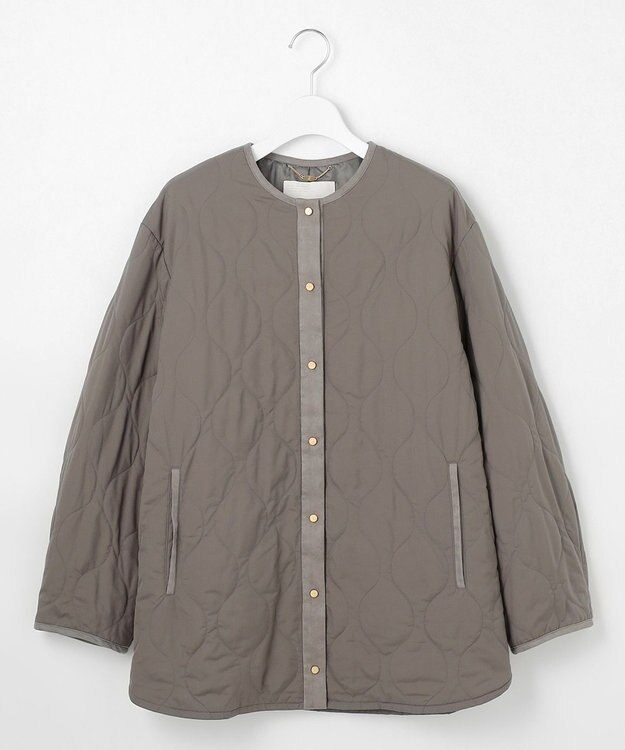 自由区 【洗える】パディングキルト アウター カーキ