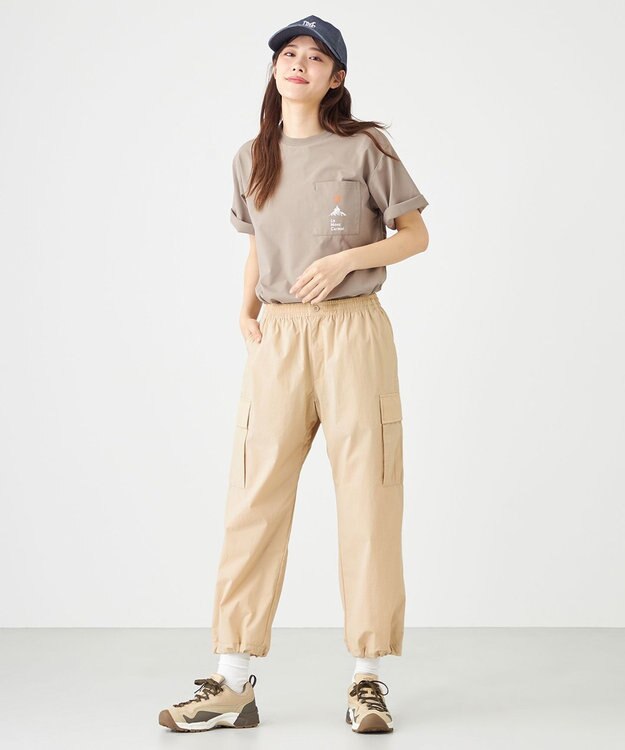 SHARE PARK LADIES 【UVカット・吸水速乾・ストレッチ・軽量 】ロゴポケットTシャツ（S・Mサイズ） グレー系