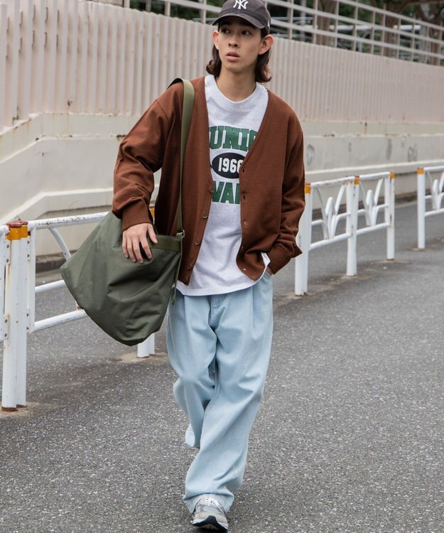 WEGO ドロップショルダーカーディガン ブラウン