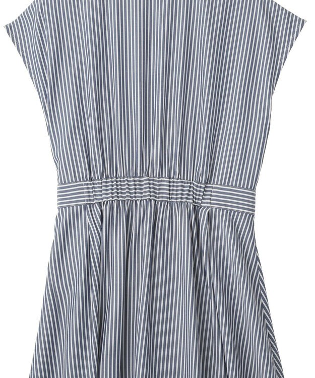 YECCA VECCA フラワーレースカシュクールワンピース Stripe