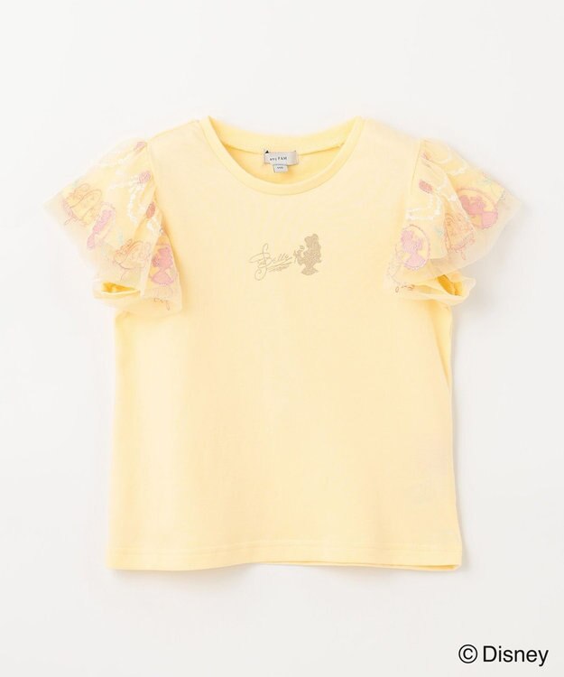 ANY KIDS 【ディズニープリンセス】袖 刺繍 Tシャツ クリーム<ベル>