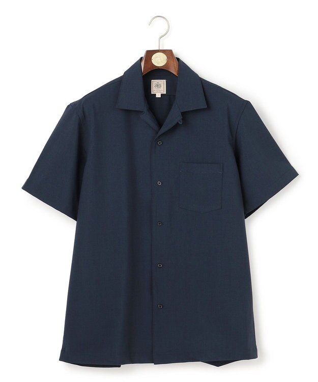 J.PRESS MEN 【WEB・一部店舗限定】リネンライク オープンカラーシャツ ネイビー系