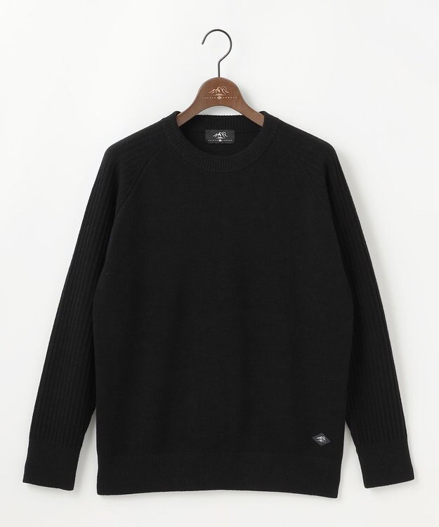 JOSEPH ABBOUD MOUNTAIN 【軽量/ソフト】ニットフリース プルオーバー ニット ブラック系