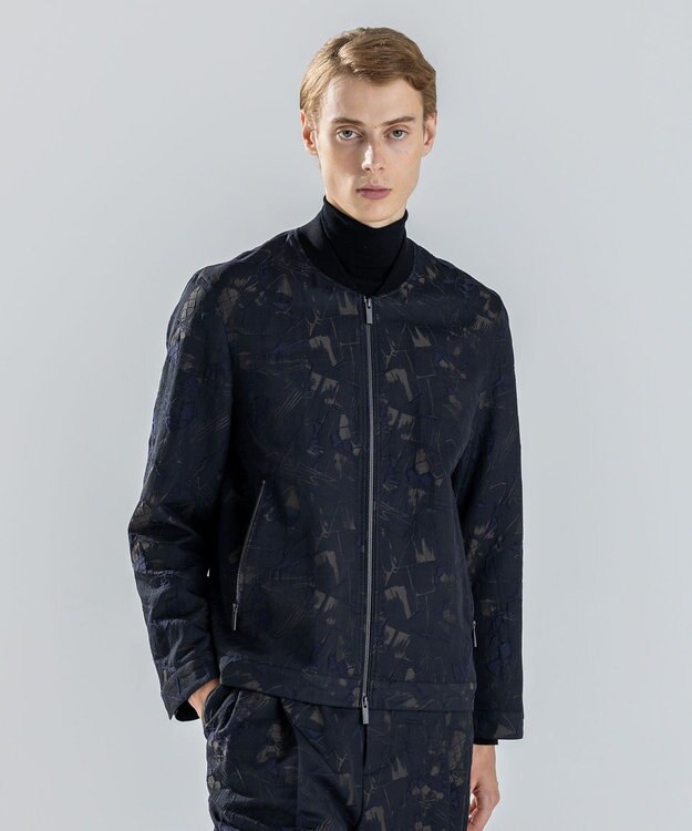 JOSEPH HOMME 【新柄】モロッカンジャガード ジップアップブルゾン ブラック系5