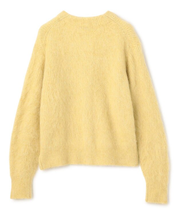 UNFILO アルパカシャギー Vネックカーディガン イエロー