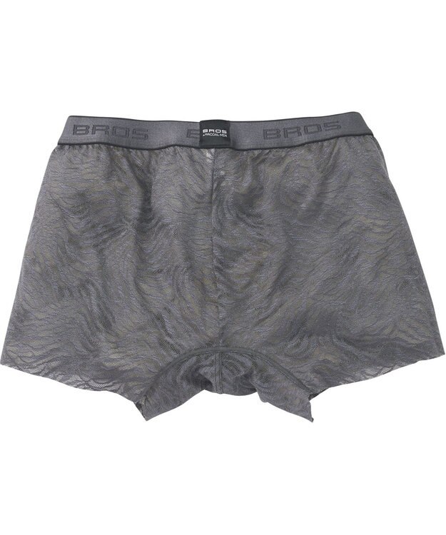 WACOAL MEN ボクサーパンツ【レースボクサー】フロント快適グラマラス 通気性 フリーなカッティング(裾部分) 前閉じ レース 下着 GT3341 /ブロス バイ ワコールメン グレー