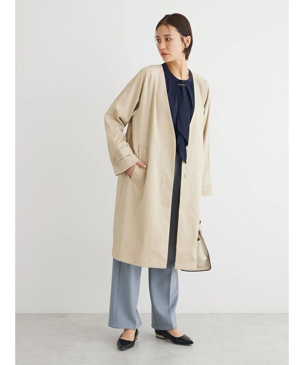 Green Parks 撥水加工　ケア楽着流しコート Beige