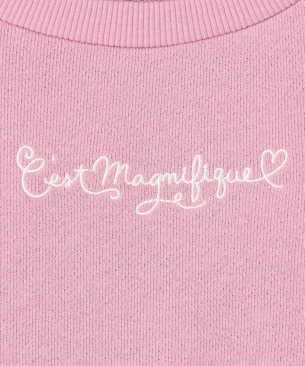 ANY KIDS 裾レースアップトレーナー ピンク