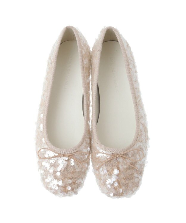 AMERICAN HOLIC グリッターパンプス Beige