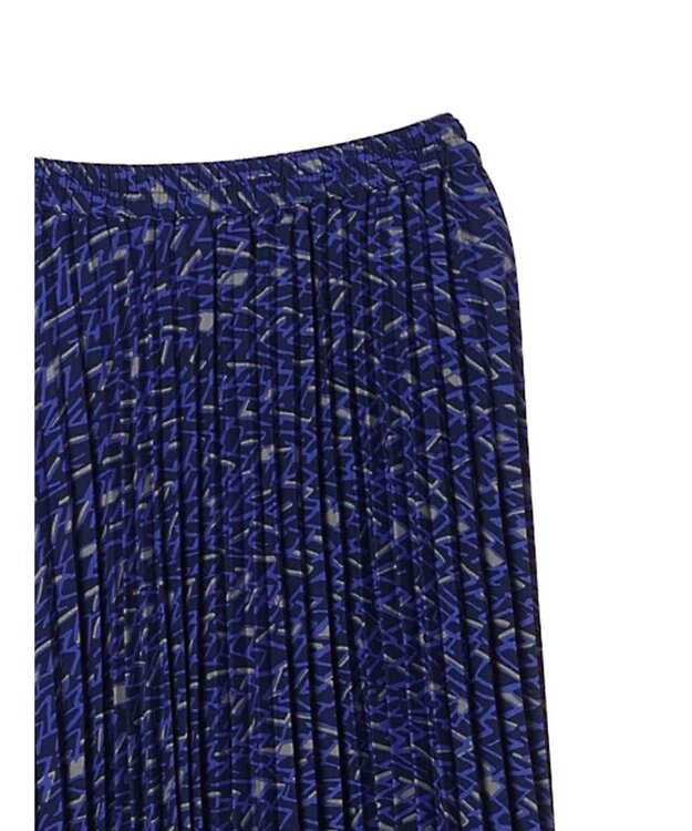 AMERICAN HOLIC 丈違いプリントプリーツスカート Navy