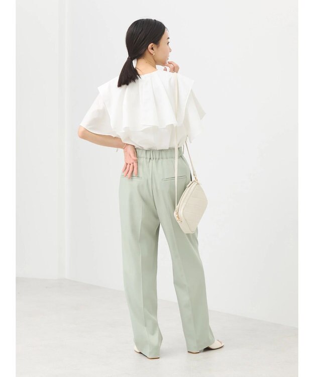 earth music&ecology ビッグカラーチェーンブラウス Off White