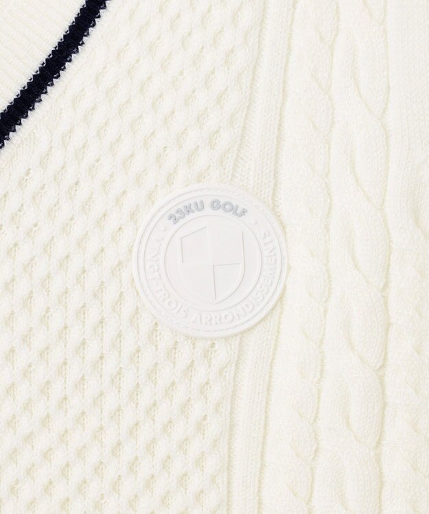 23区GOLF 【WOMEN】【洗える】ニットベスト ホワイト系