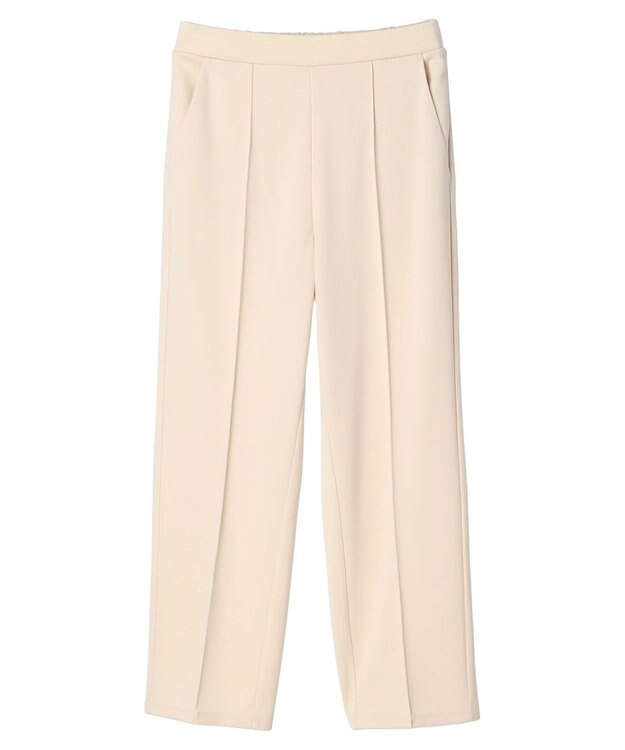 Green Parks らくスレストレートパンツ Ivory