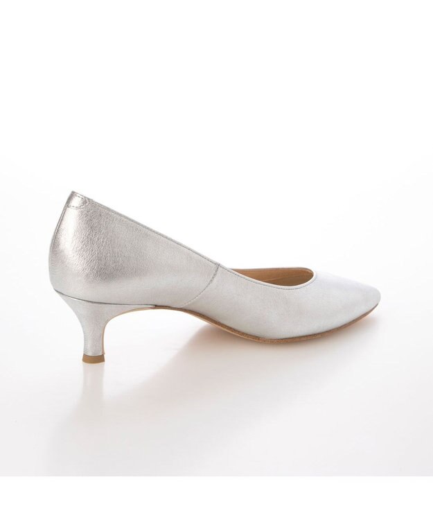 MODE ET JACOMO <carino>ポインテッドトゥプレーンパンプス シルバー