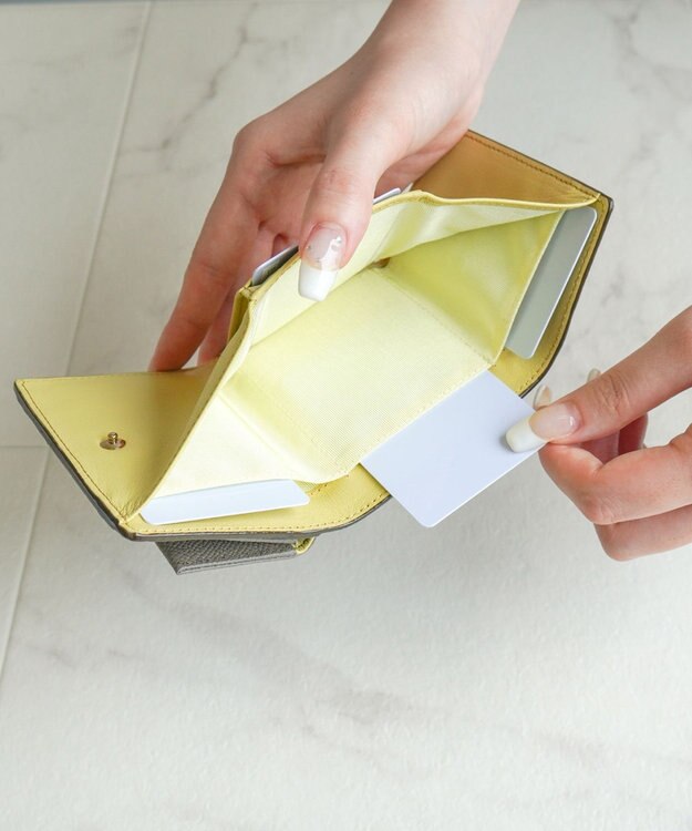 ACE BAGS & LUGGAGE 【新色登場】 Jewelna Rose ブリヨン 本革 三つ折り財布 15141 ダークグレージュ