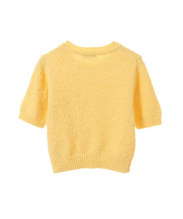 earth music&ecology ツイストブークレ半袖プルオーバー Light Yellow