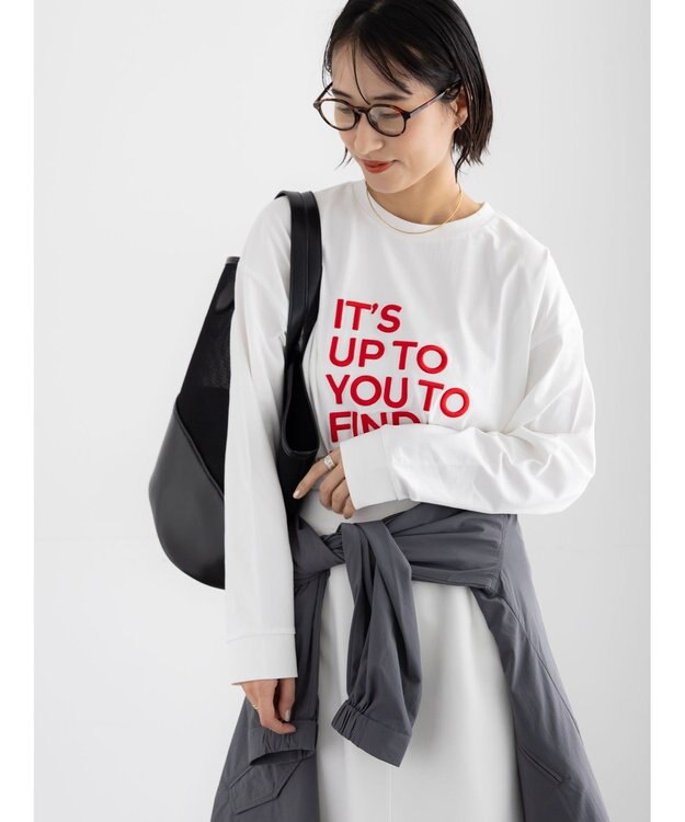 Te chichi エンブロイダリーロゴTシャツ レッド