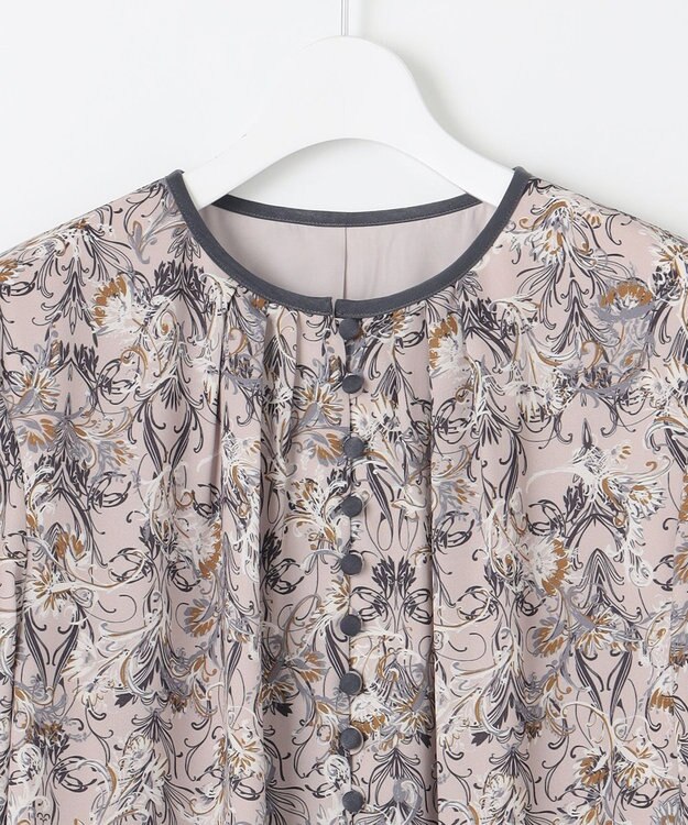 自由区 L 【洗える】バロックプリント ワンピース ローズ系5